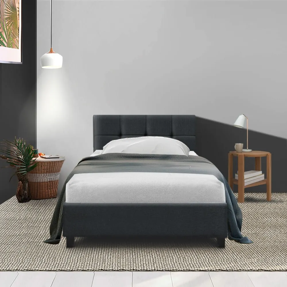 Agnes Single Bed Frame Charcoal