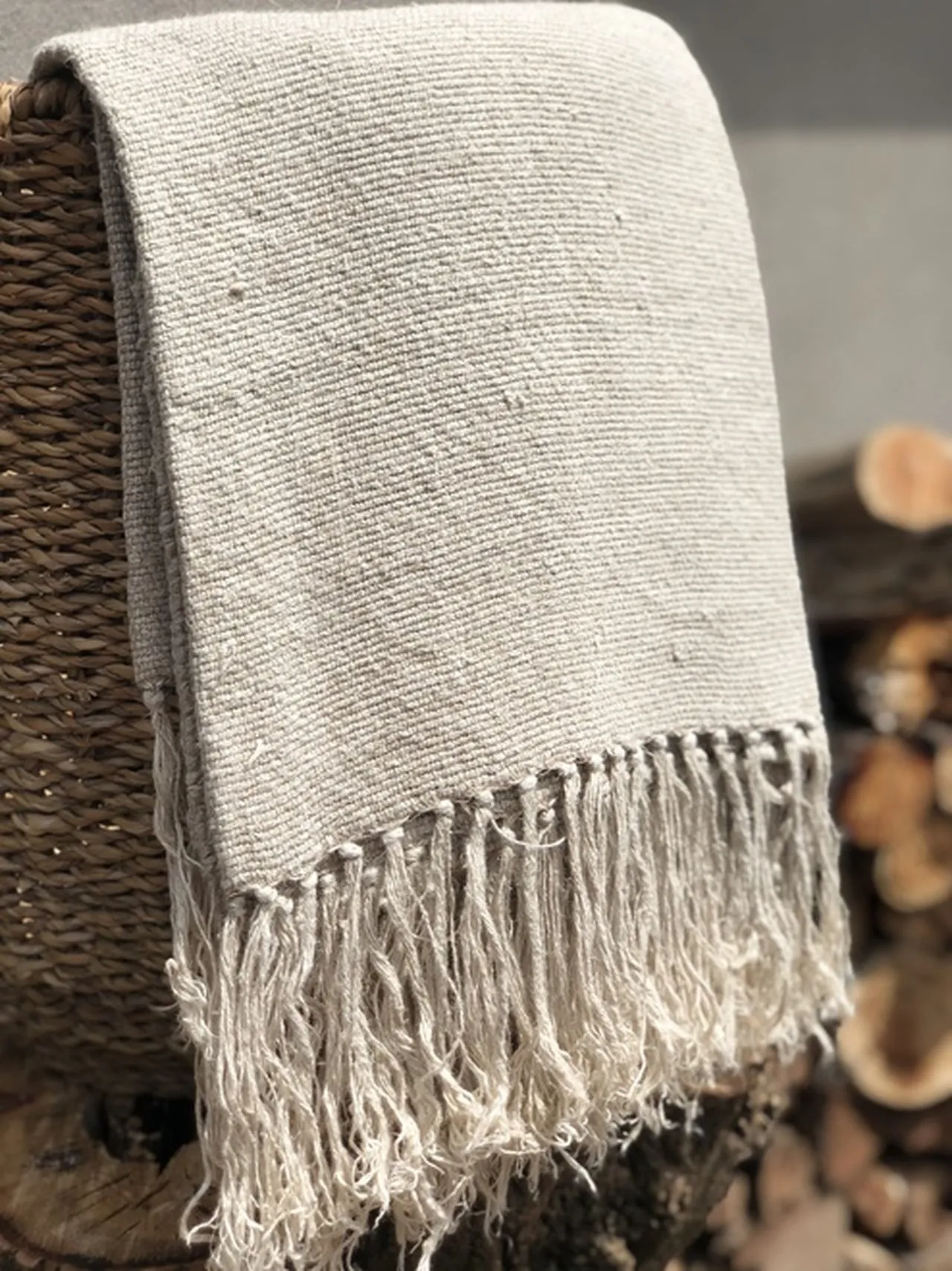 Alder Handloomed Linen Throw