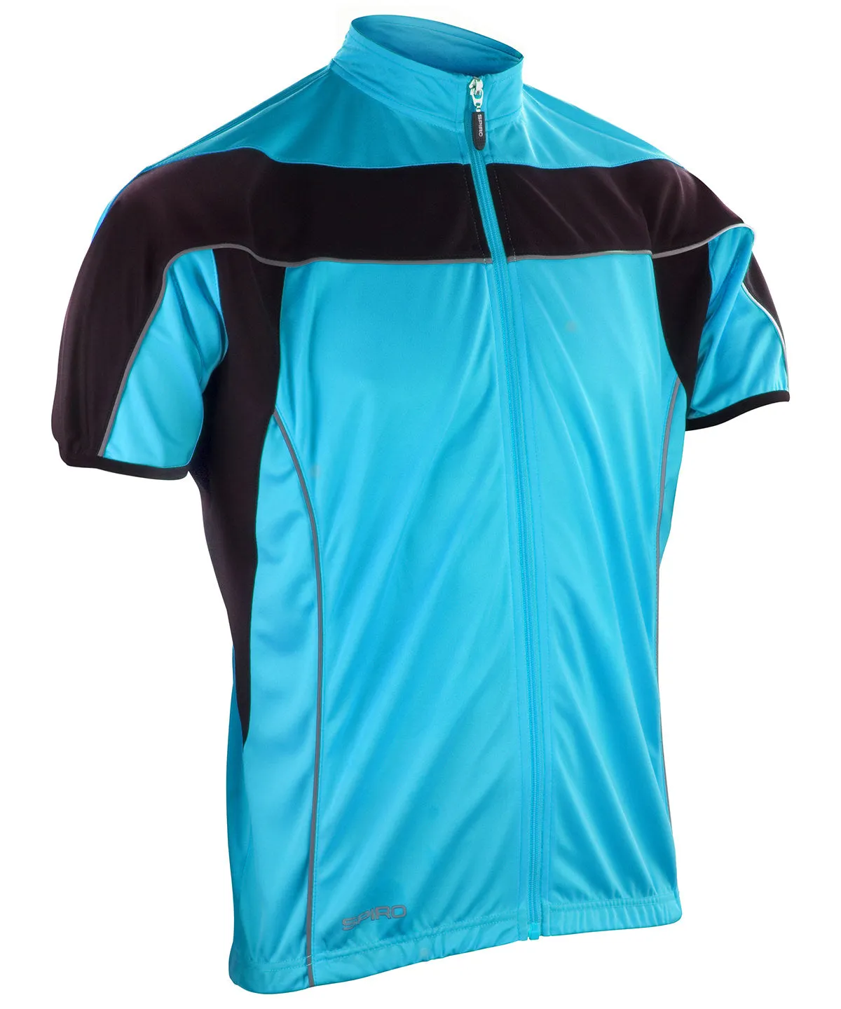 Aqua/Black - Spiro bikewear full-zip top