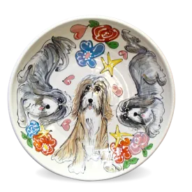 Bearded Collie Trophy Plate