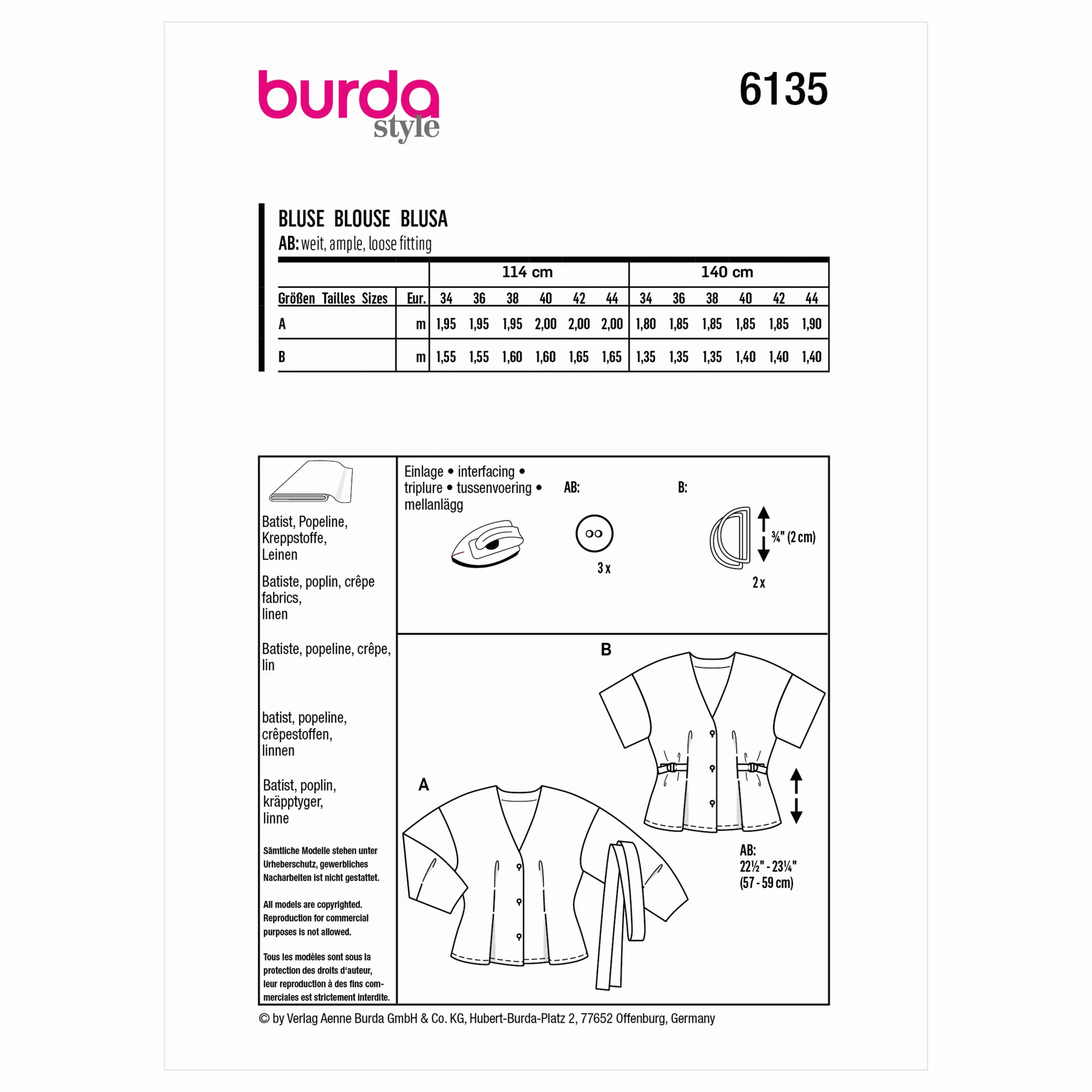 Burda Blouse 6135