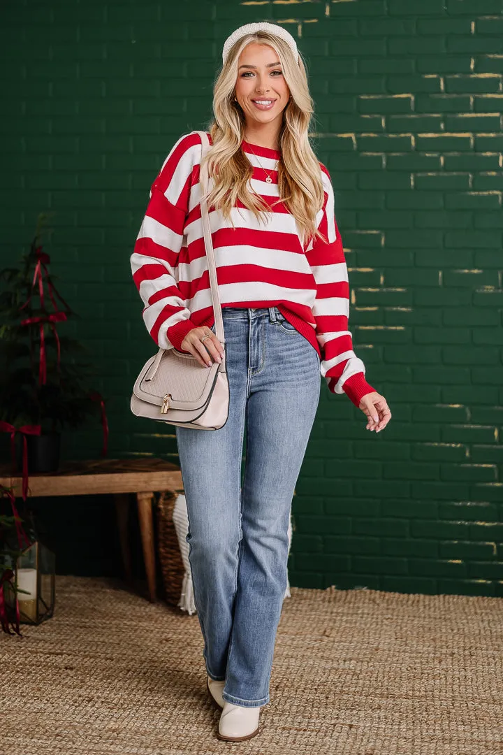 Candy Cane Lane Striped Sweater