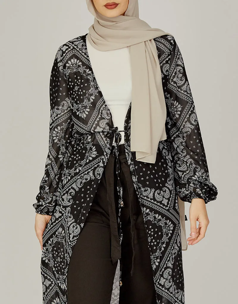 Cardigan Chiffon Printed