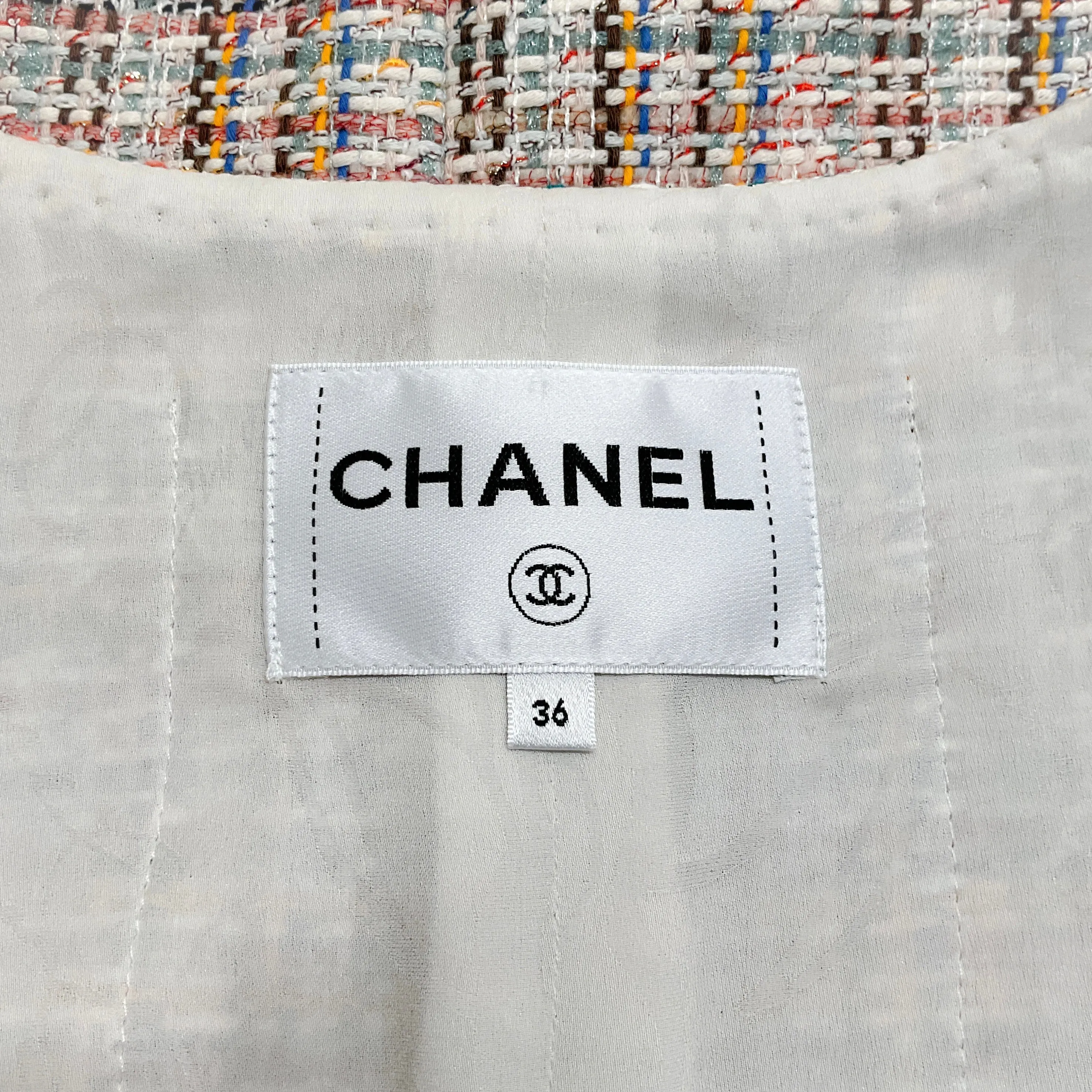 Chanel Pink / Ivory Tweed Jacket