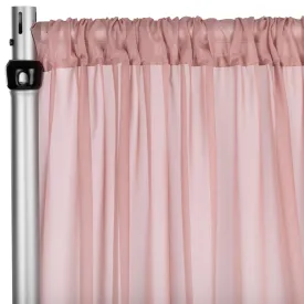 Chiffon Curtain Drape 12ft H x 58" W Panel - Dusty Rose/Mauve