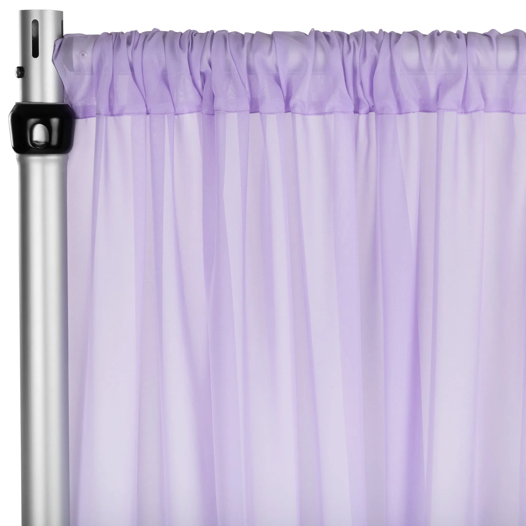 Chiffon Curtain Drape 12ft H x 58" W Panel - Lavender