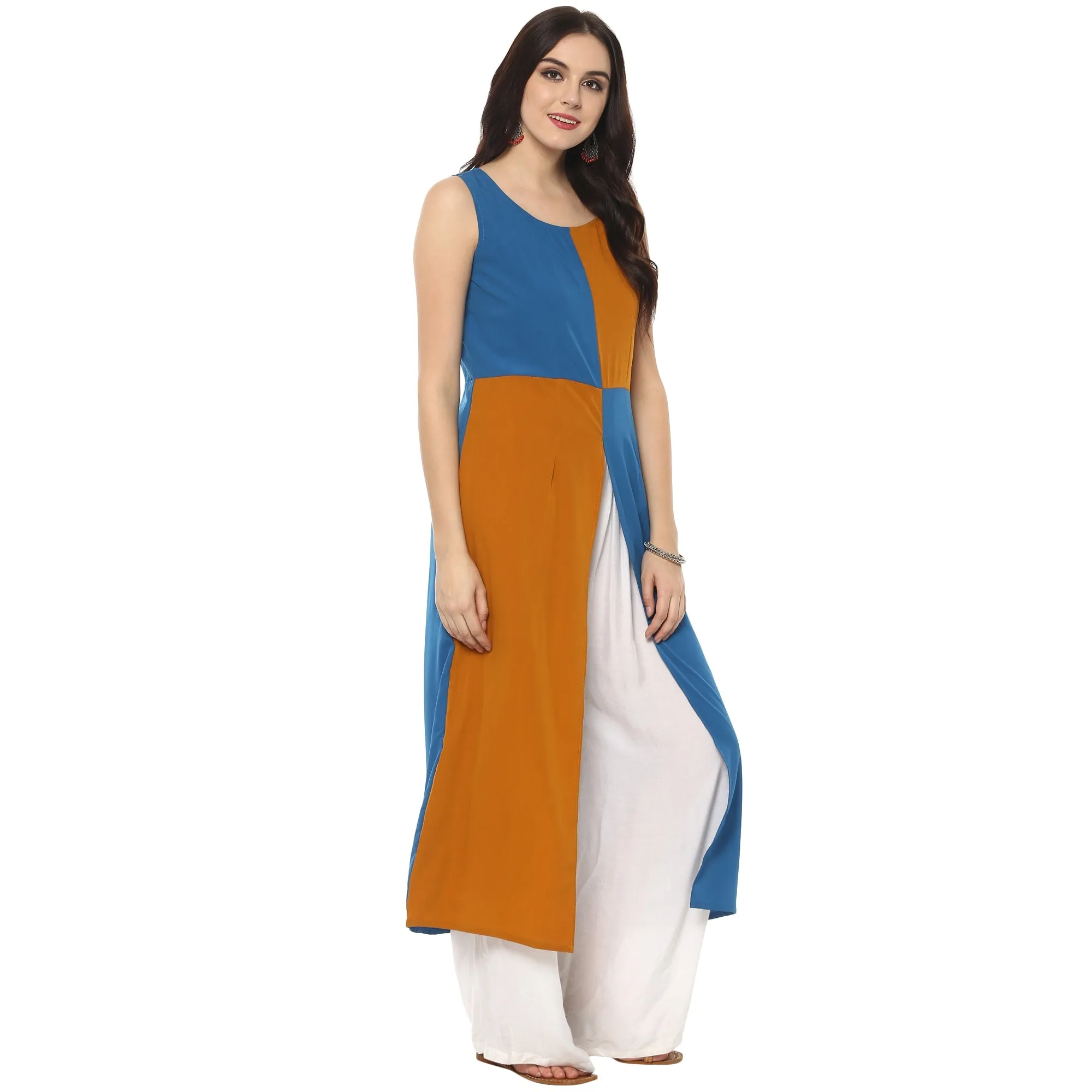 Color-Block Maxi Kurta