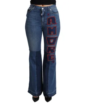 Dolce & Gabbana Women's Amore Flare Jeans - Blue