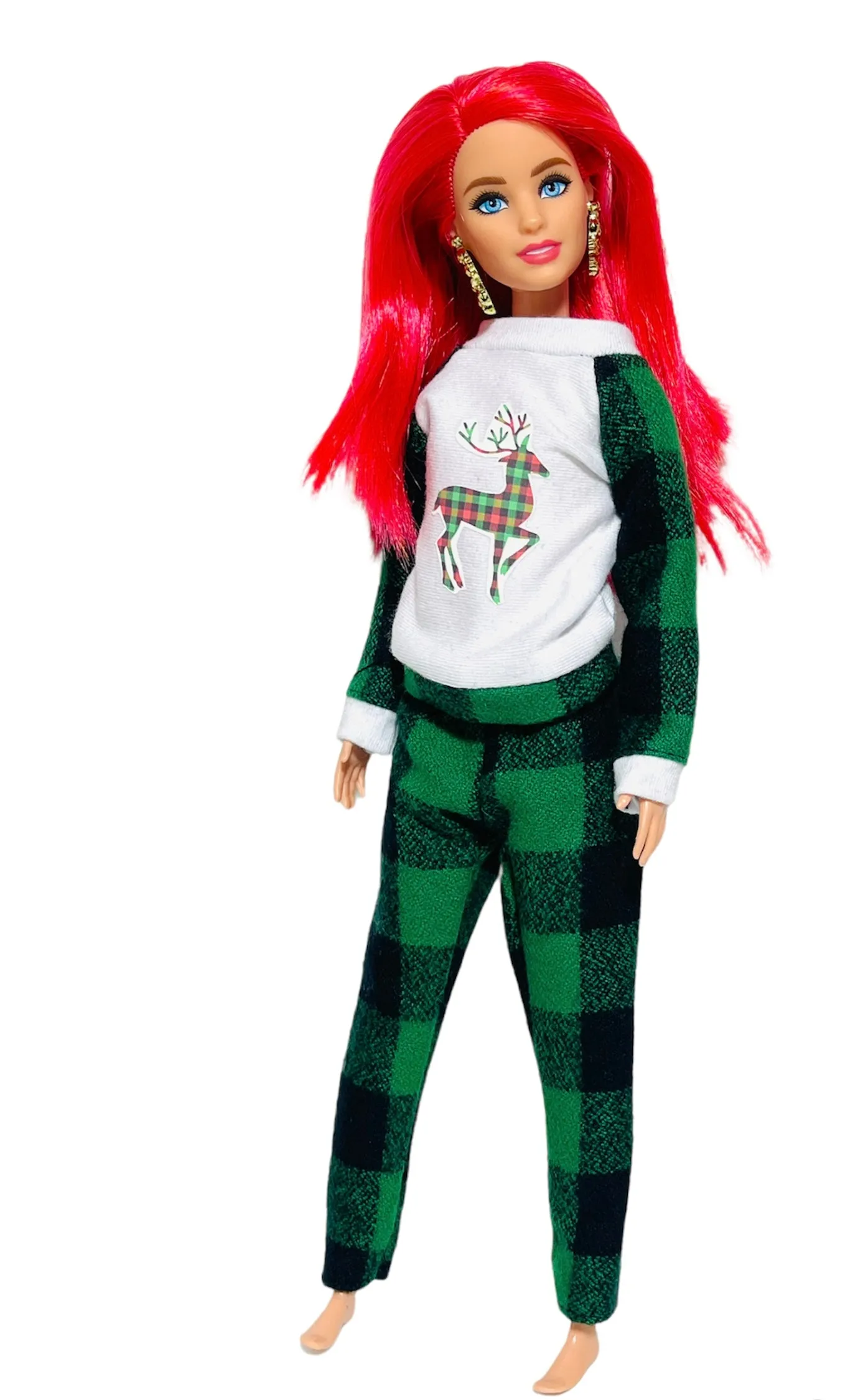 Flannel pajamas for Barbie dolls Christmas pajamas