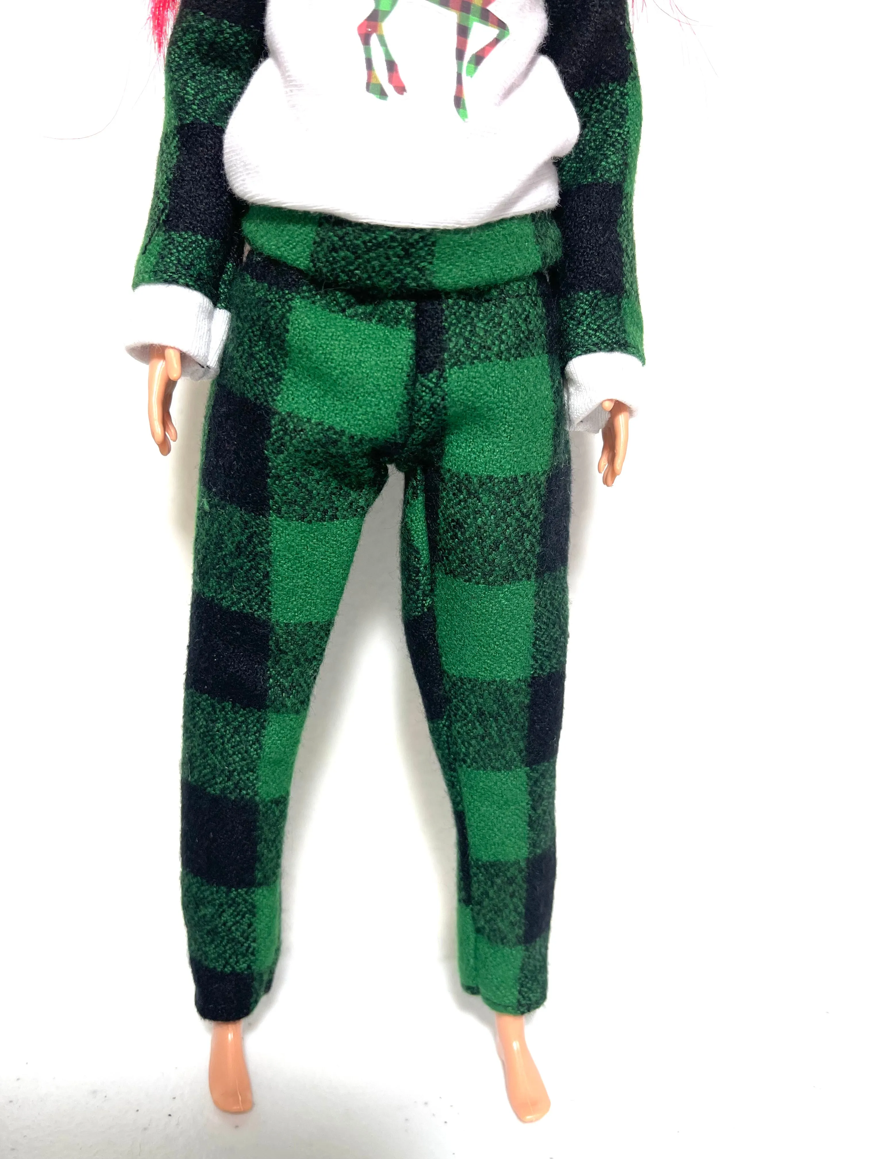 Flannel pajamas for Barbie dolls Christmas pajamas