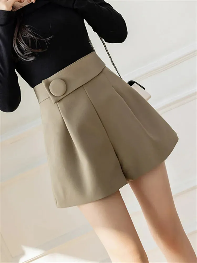 Formal Women's Shorts Wide Leg Elegant Casual Chic Trousers Shorts