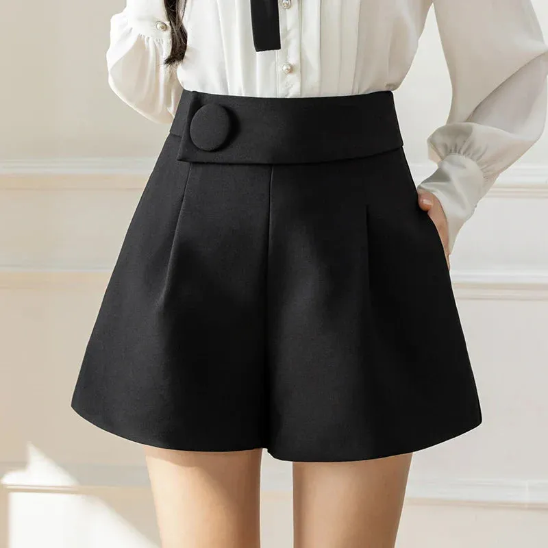 Formal Women's Shorts Wide Leg Elegant Casual Chic Trousers Shorts