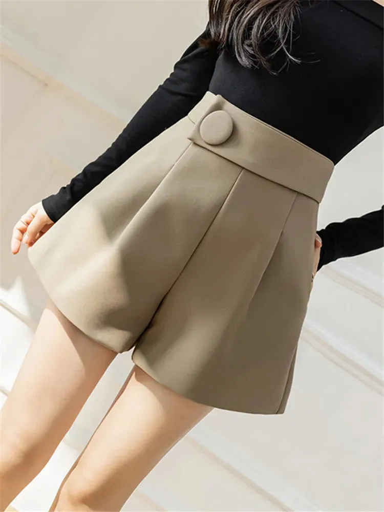 Formal Women's Shorts Wide Leg Elegant Casual Chic Trousers Shorts