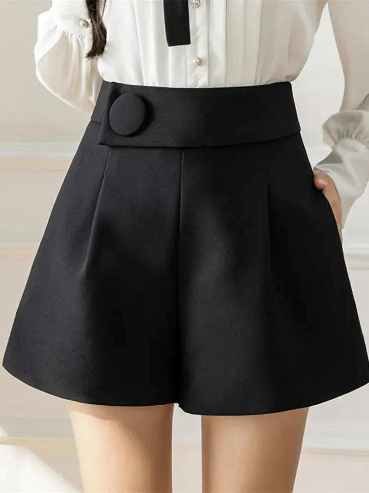 Formal Women's Shorts Wide Leg Elegant Casual Chic Trousers Shorts