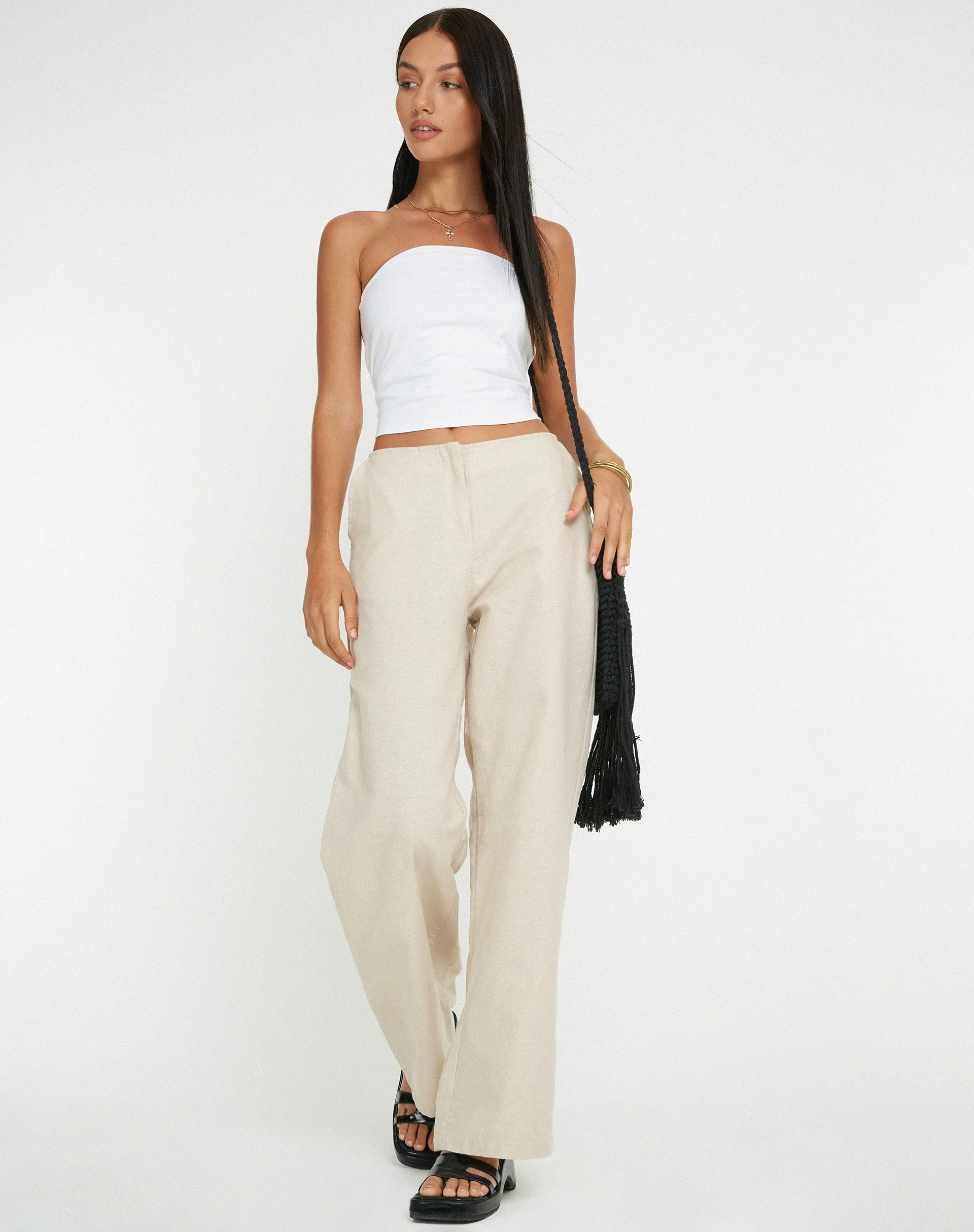 Idama Wide Leg Trouser in Ecru