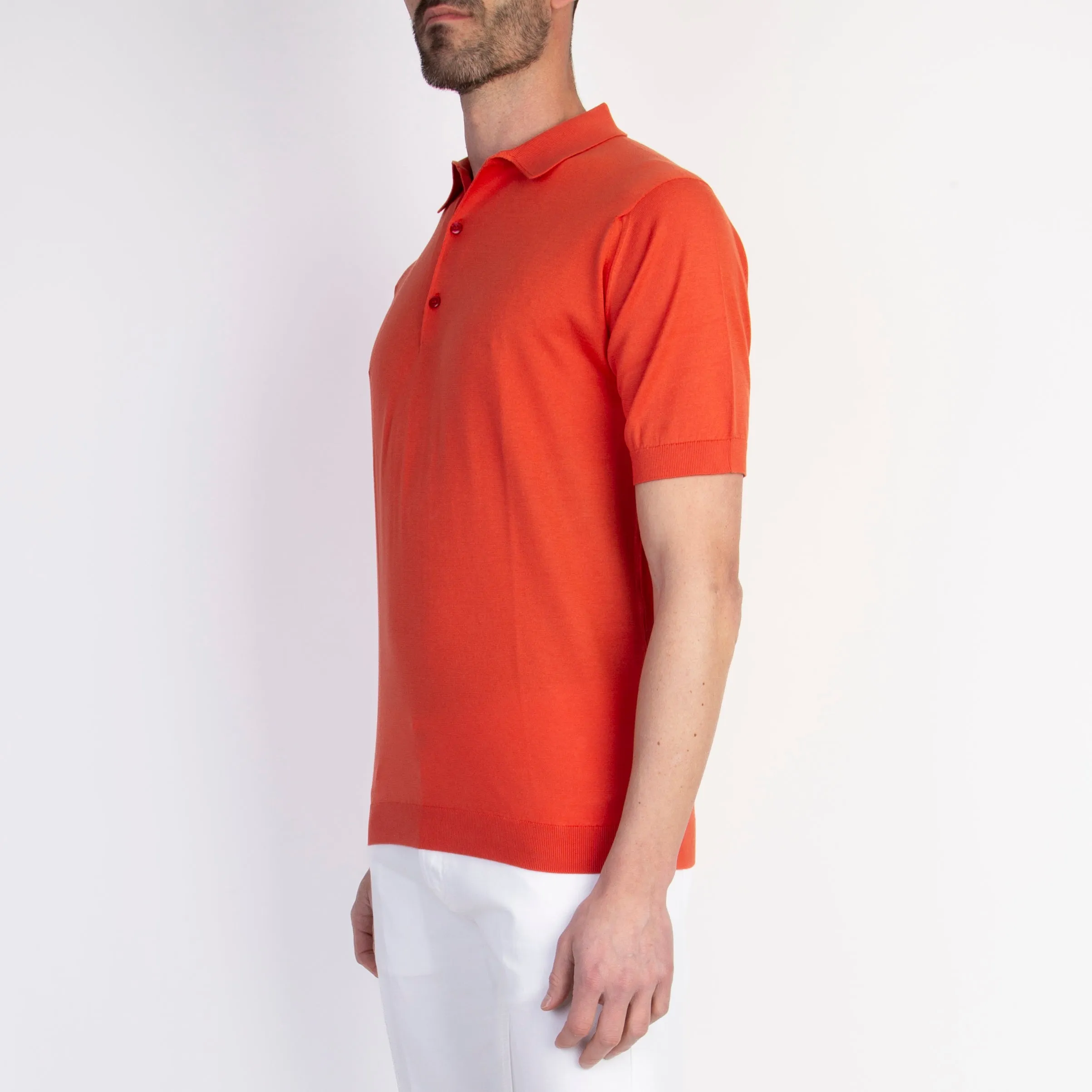 JOHN SMEDLEY POLO ADRIAN S/S S.ORANGE