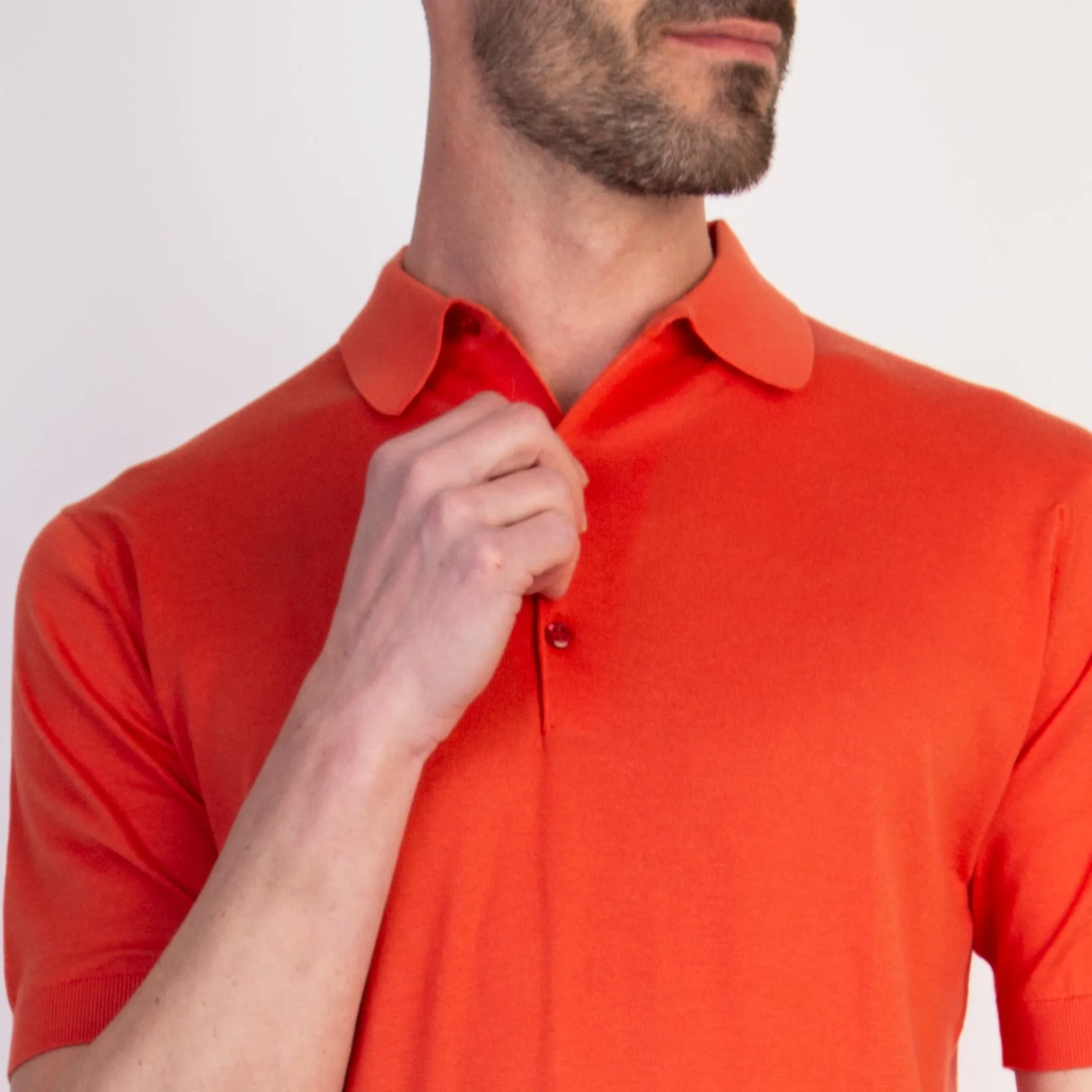 JOHN SMEDLEY POLO ADRIAN S/S S.ORANGE