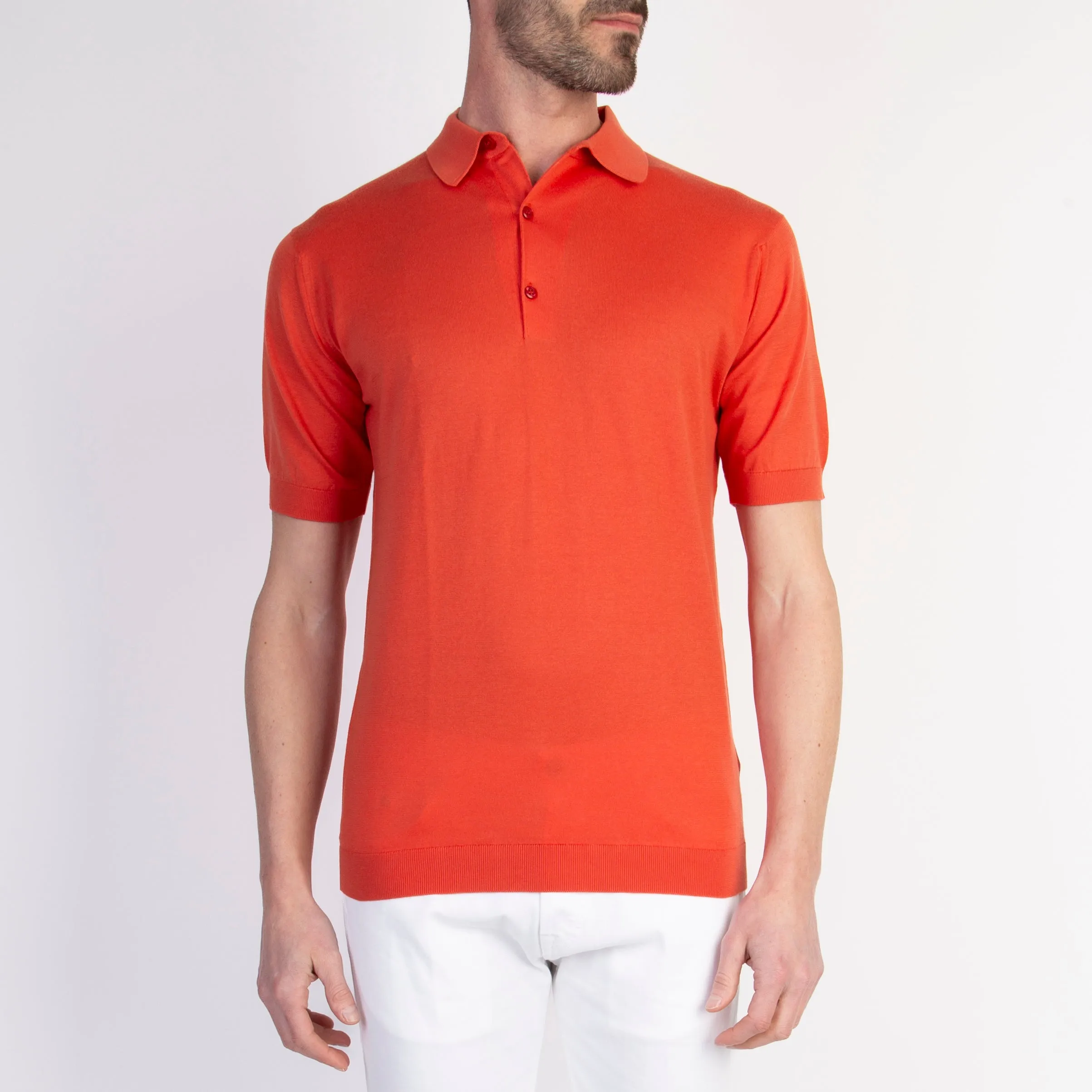 JOHN SMEDLEY POLO ADRIAN S/S S.ORANGE