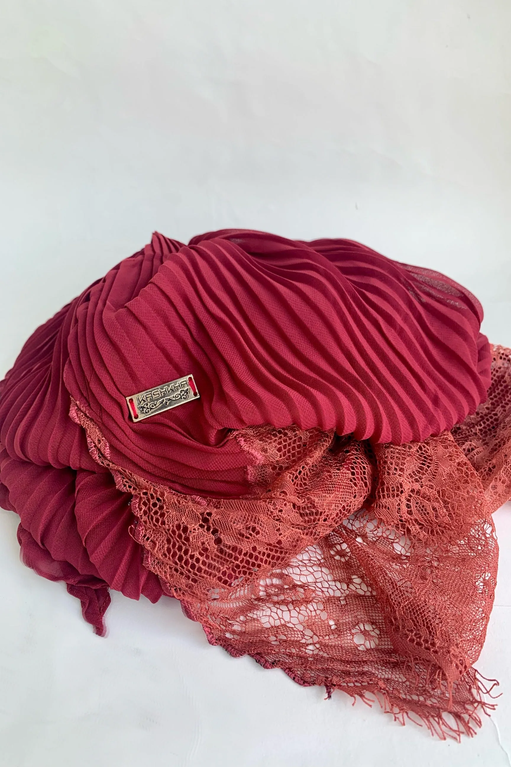 Kashkha Pleated lace Hijab