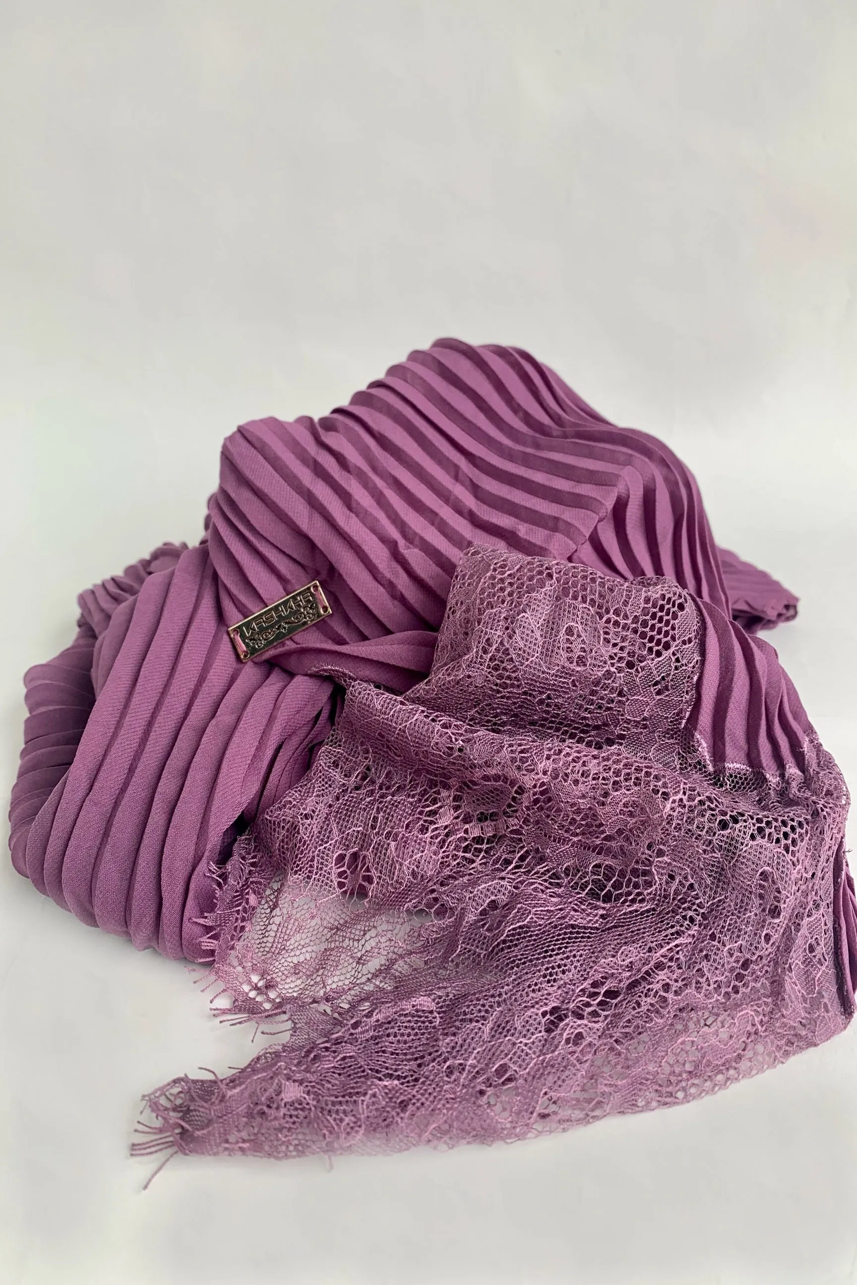 Kashkha Pleated lace Hijab