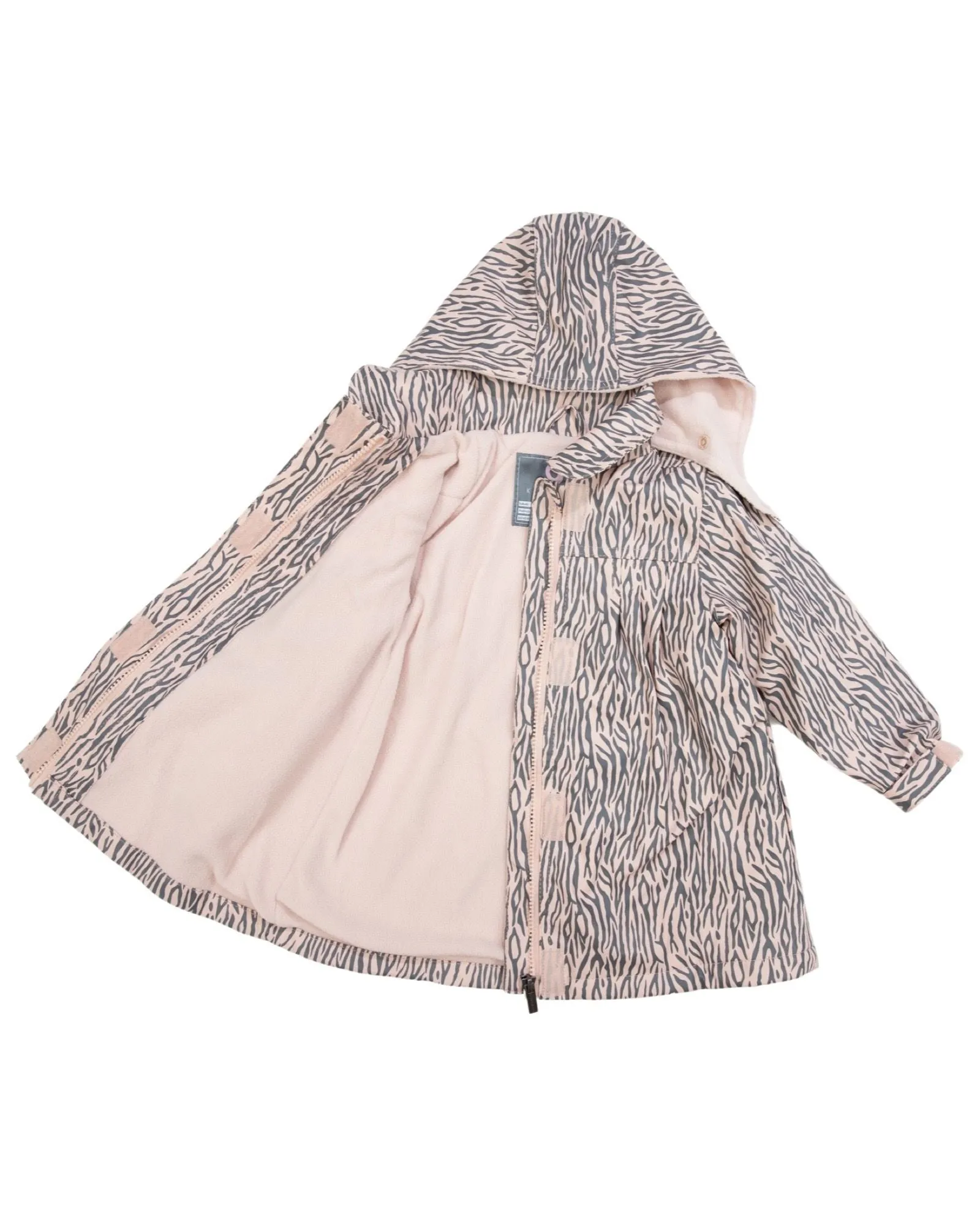 Korango Raincoat Tiger Stripes Pink