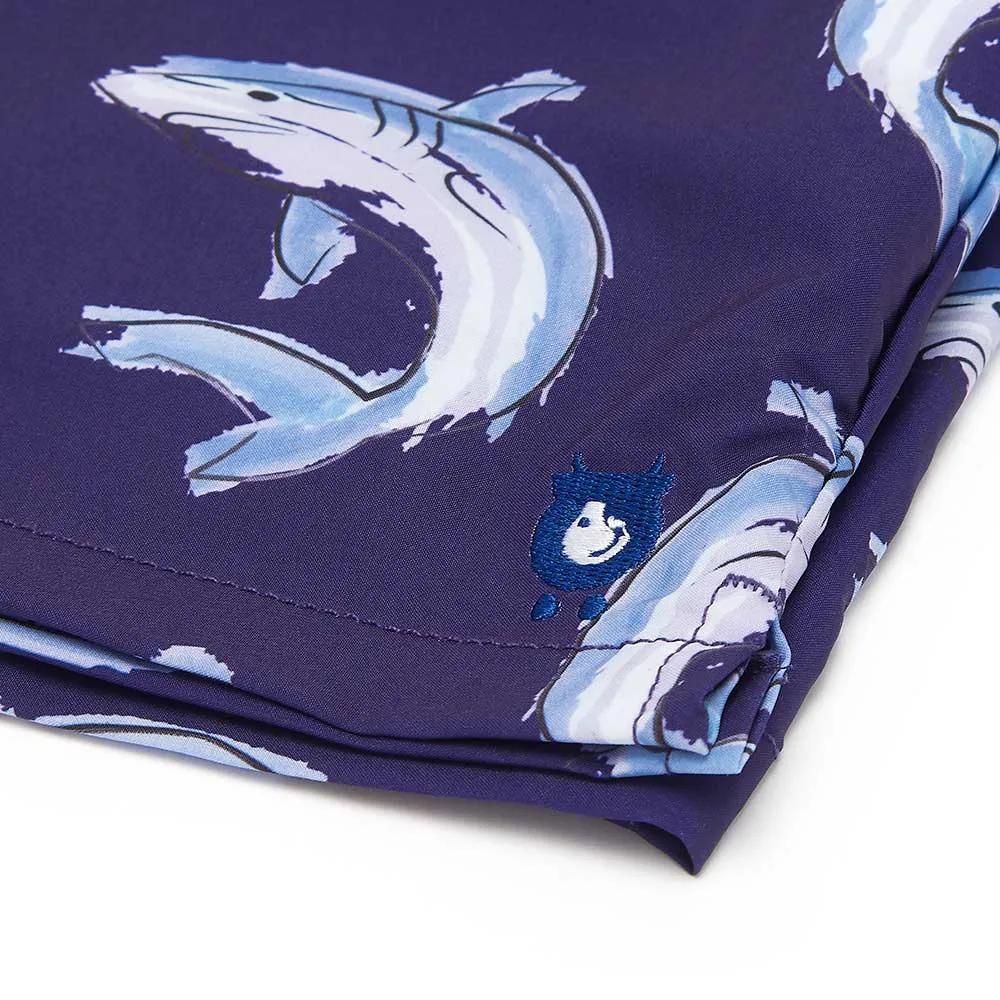 Matching Father & Son Sharks Swim Shorts with Waterproof Pocket