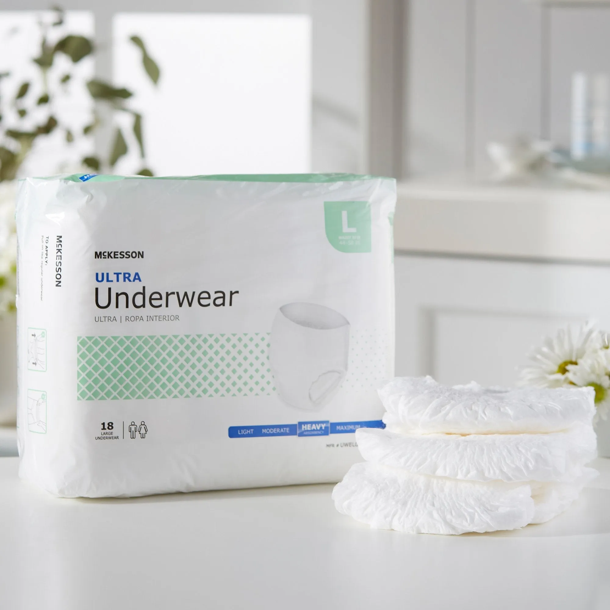 McKesson Ultra Heavy Absorbent Underwear, Large (44-58 Inch)