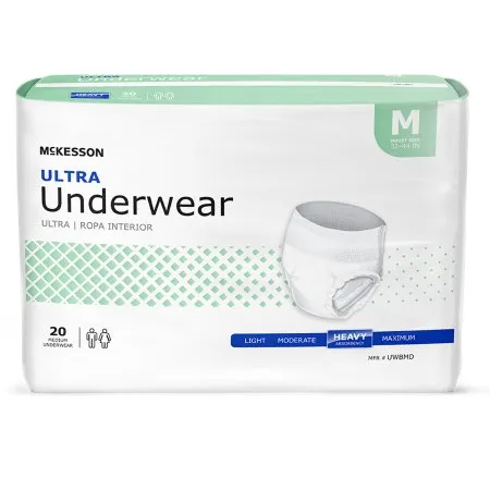 McKesson Unisex Adult Pull On Absorbent Underwear with Tear Away Seams - Heavy Absorbency