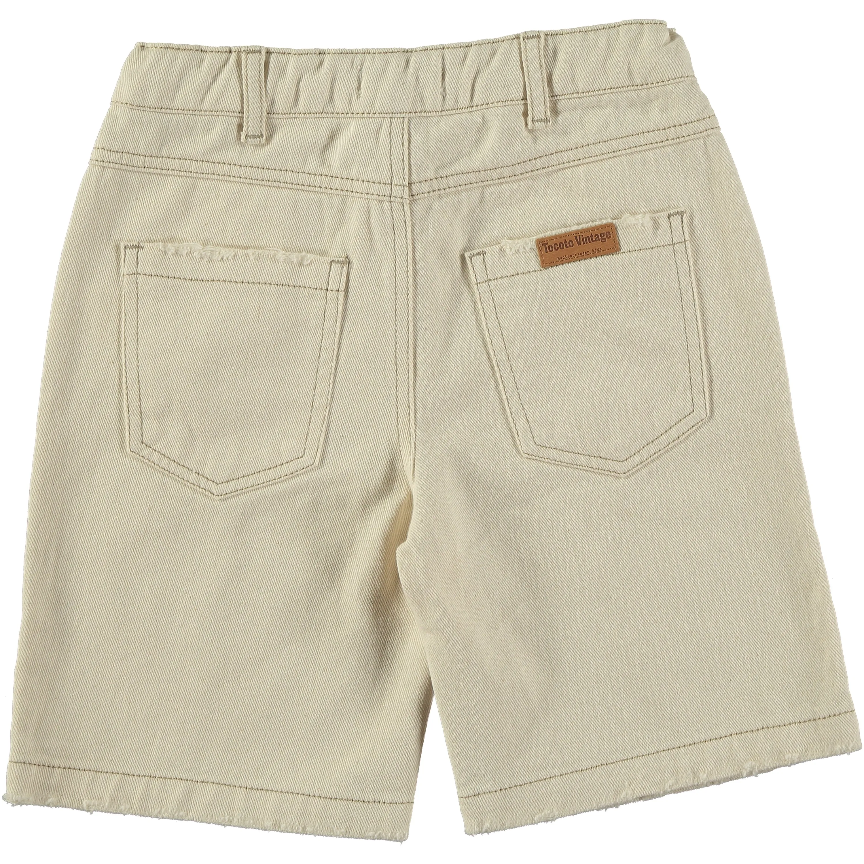 Off White Twill Shorts