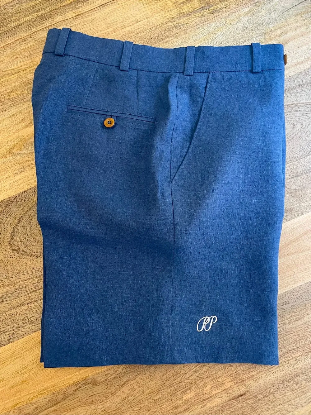 PP linen shorts - Navy Blue