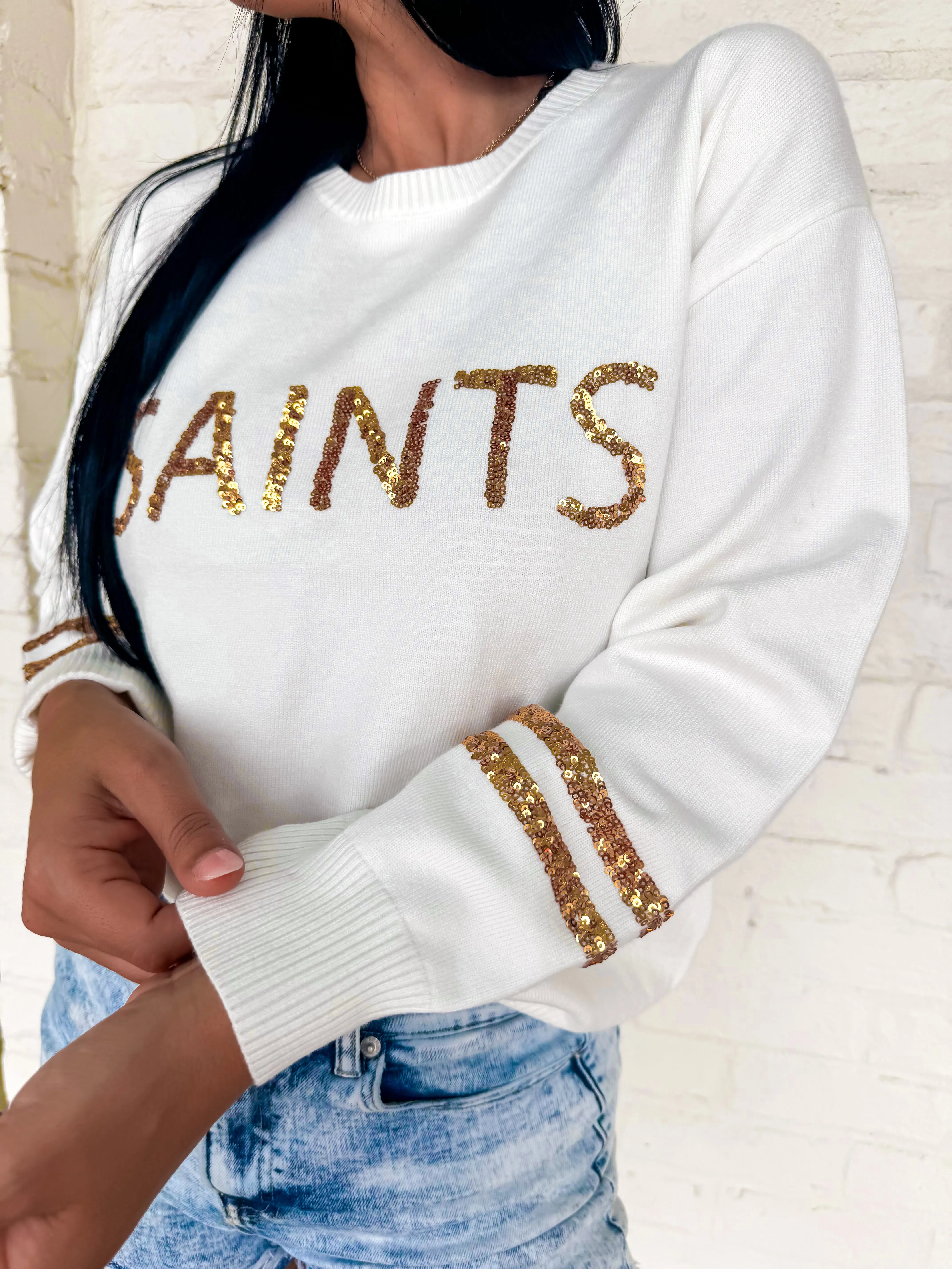 Queen Of Saints Sweater White