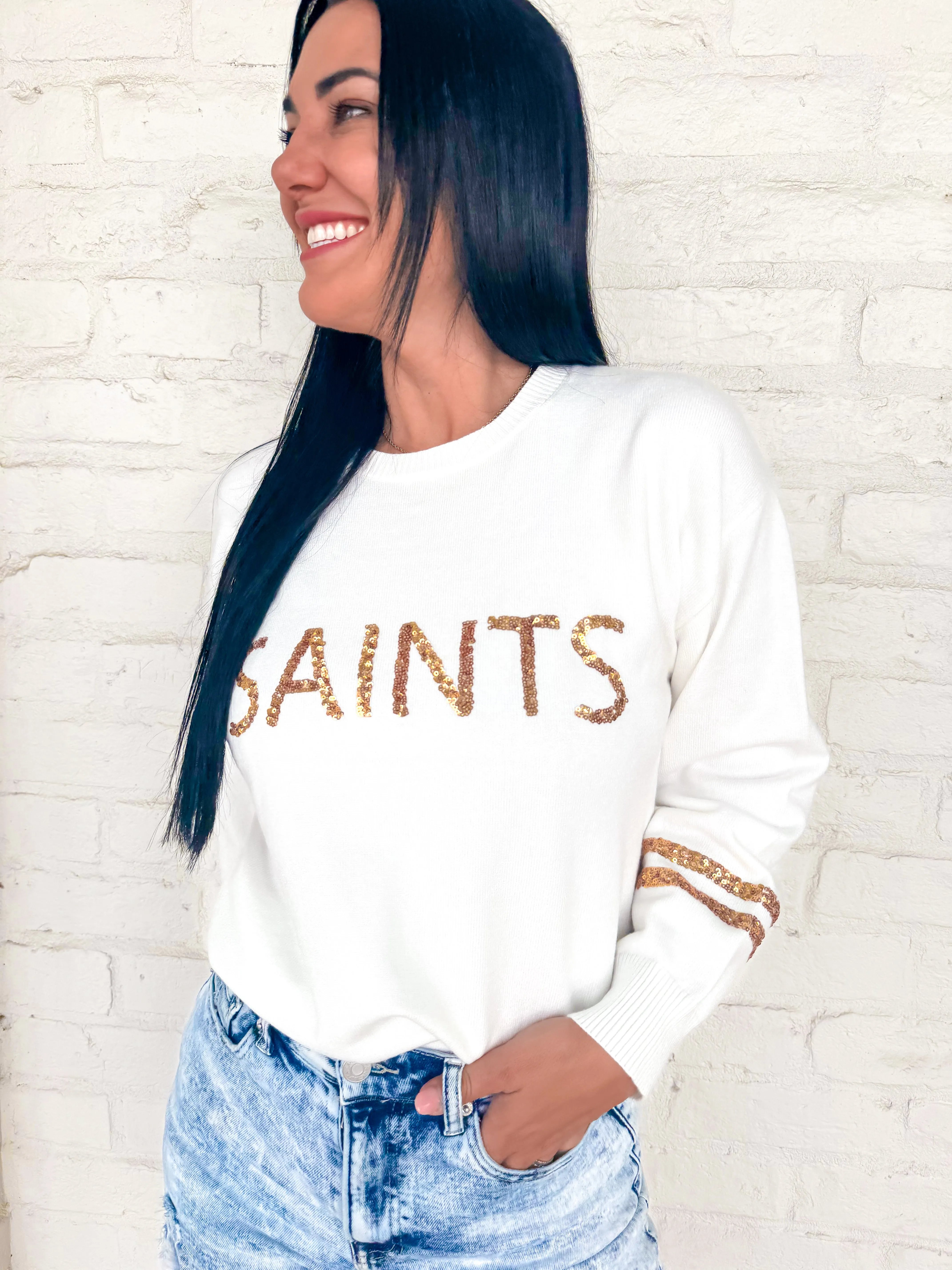 Queen Of Saints Sweater White