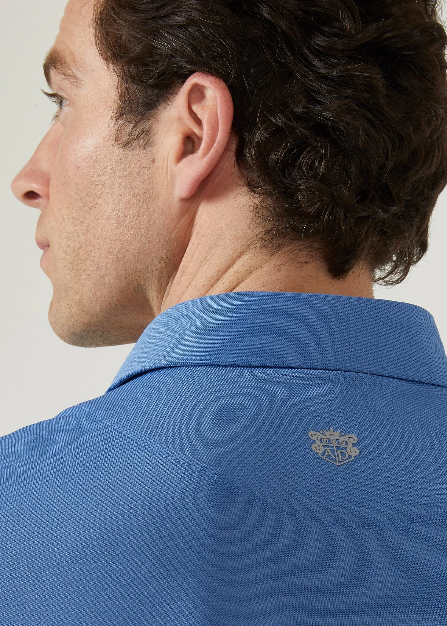 Rockbourne Performance Polo in Mid Blue - Sports Fit