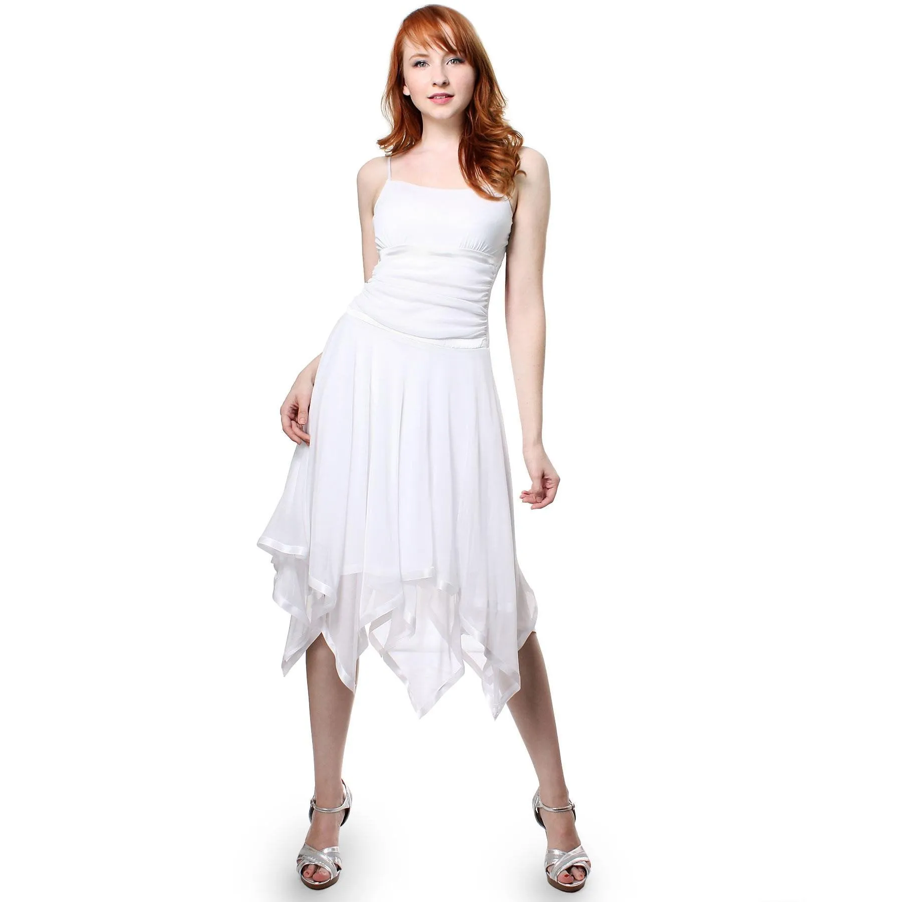 Romantic Polyester Sheer A Line Cocktail Dress with Satin Trim