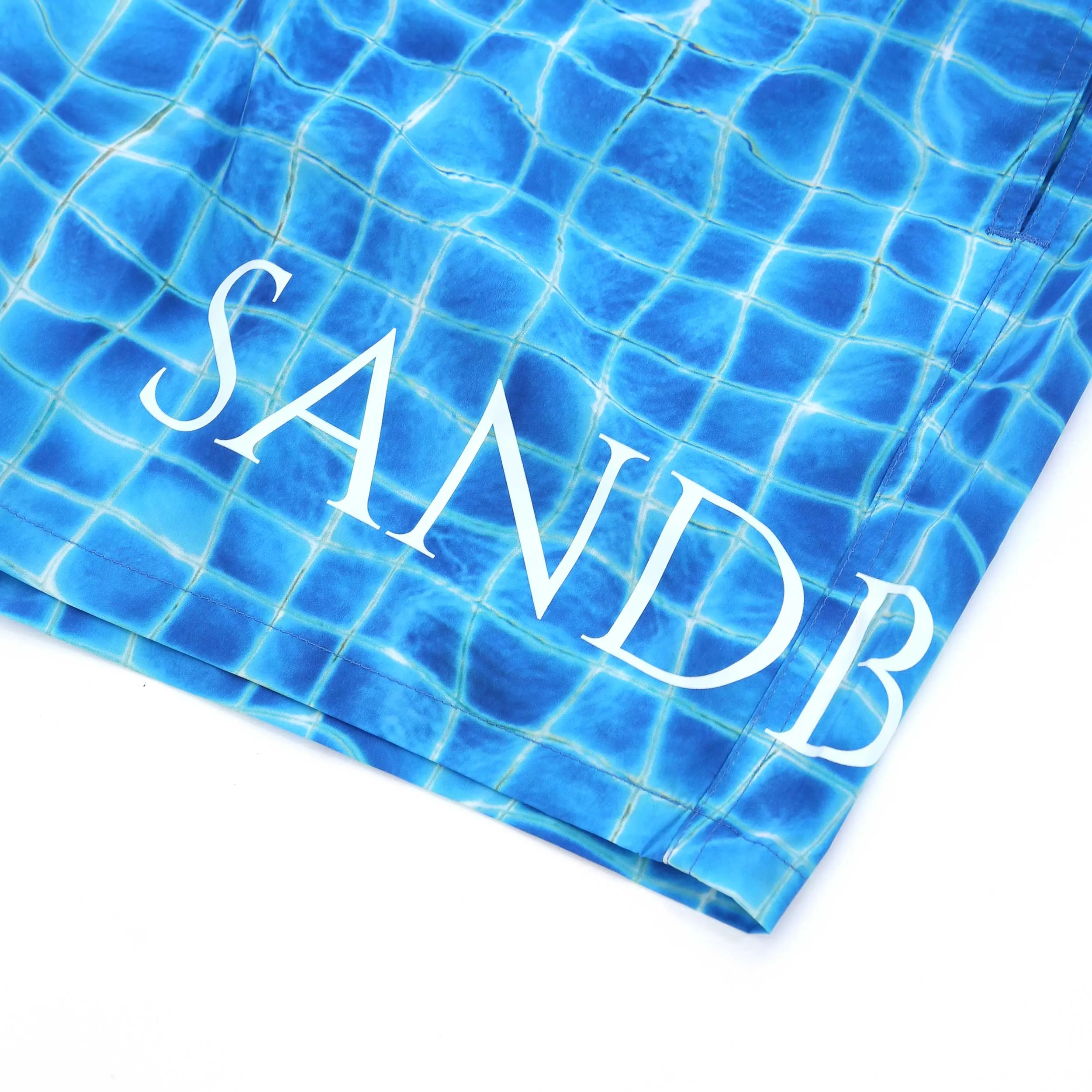 Sandbanks Mosaic Pool Side Swim Shorts in Blue