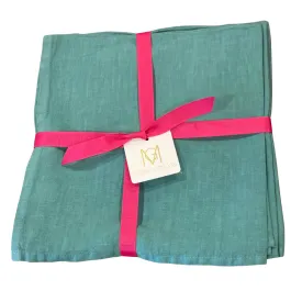 Sea Green Linen Napkins {Set of 6}