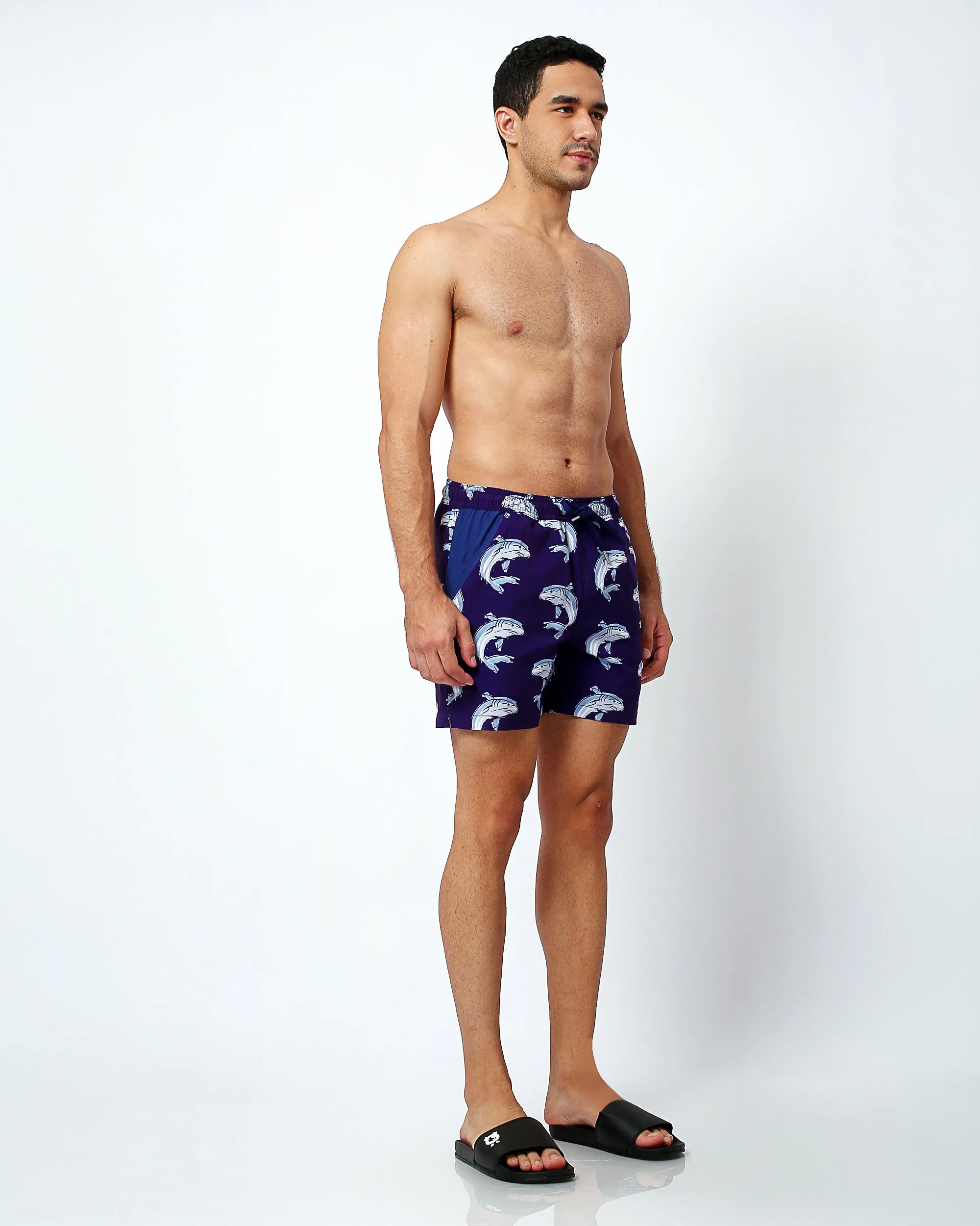 Sharks - Swim Shorts with Waterproof Pocket