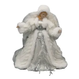 Small White with Silver Angel Tree Topper