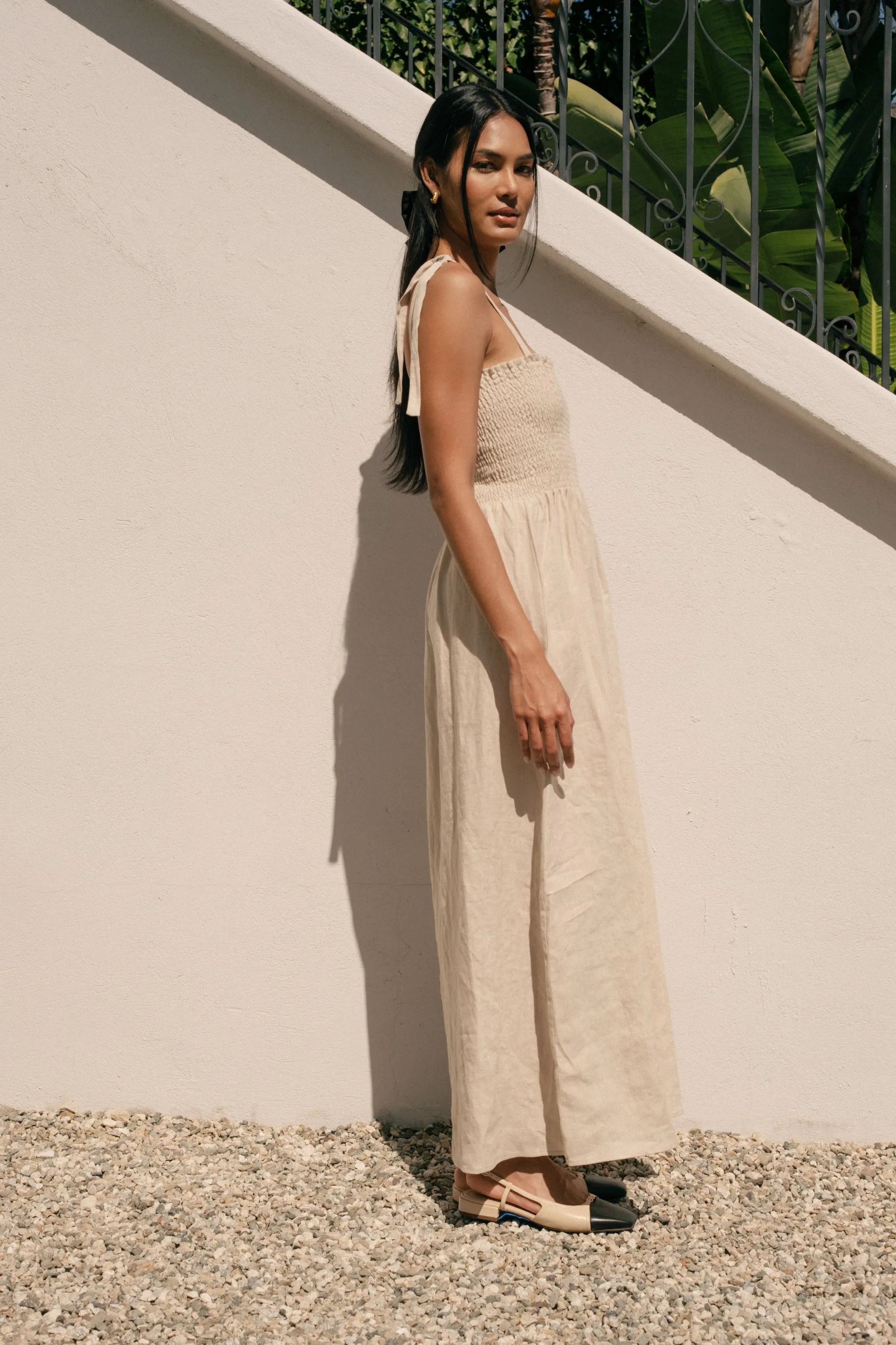 Sophie Dress in Oatmeal Linen