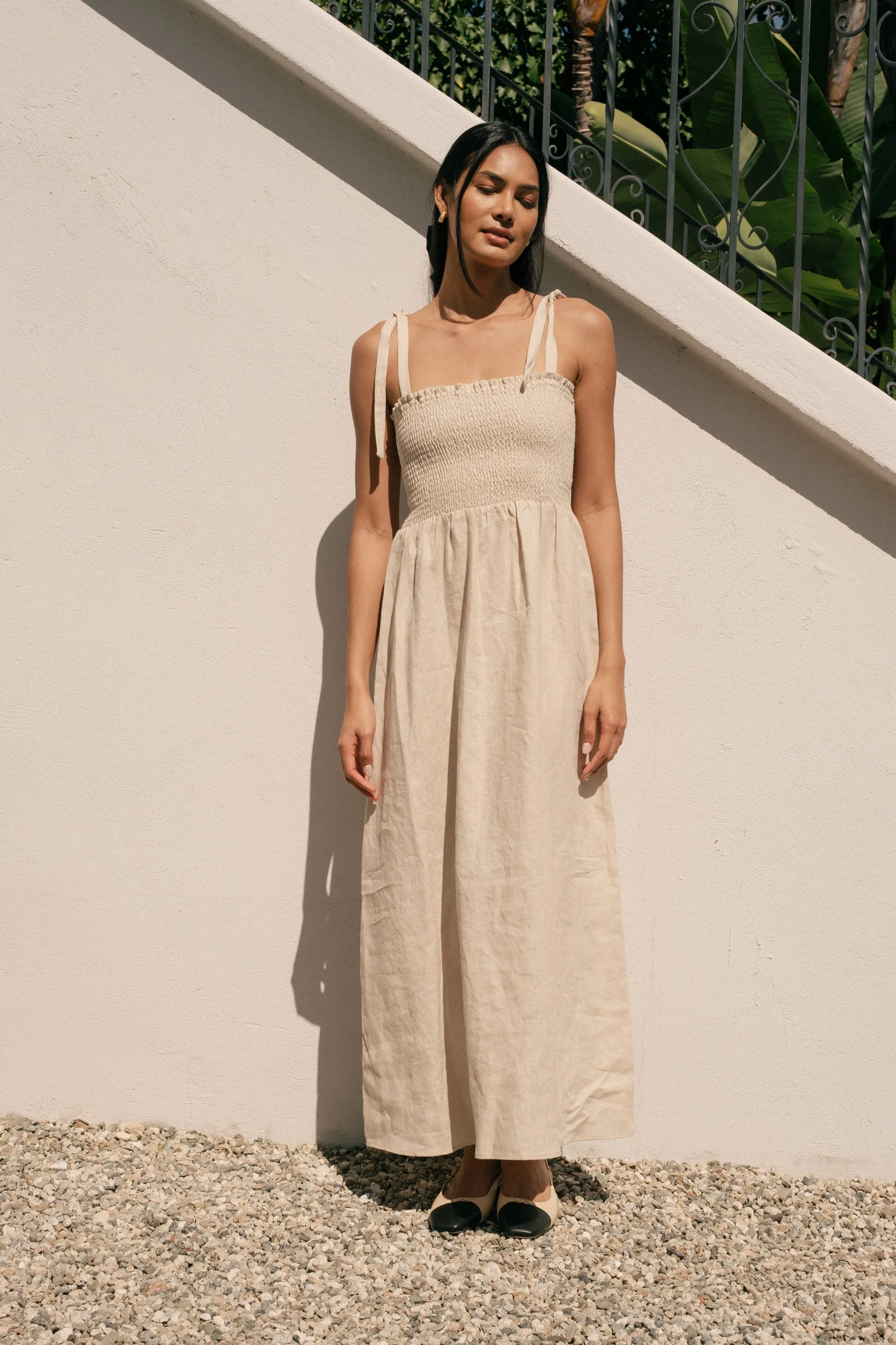 Sophie Dress in Oatmeal Linen