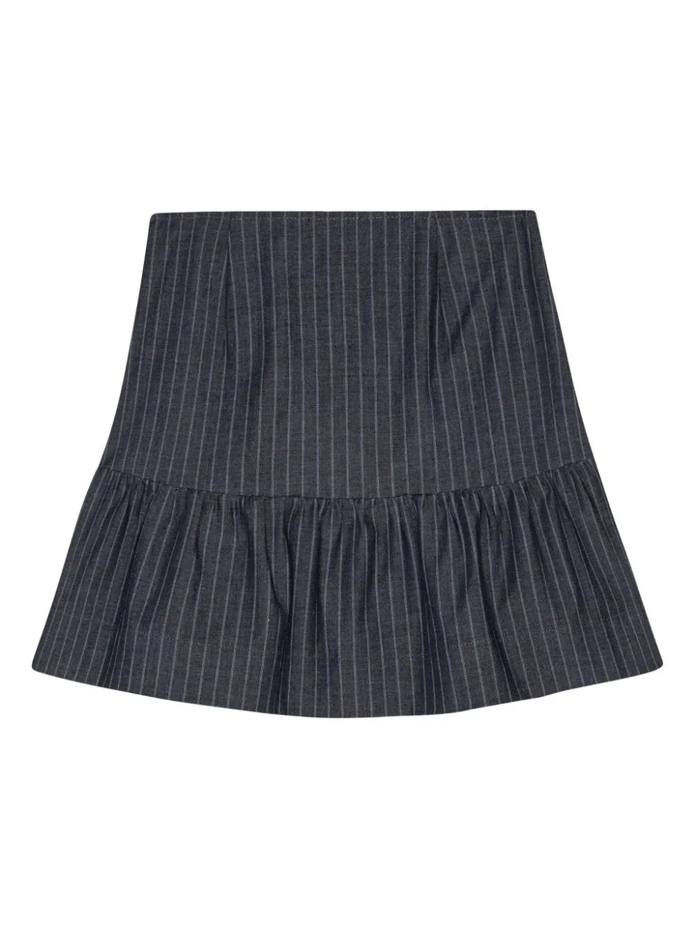 Stretch Stripe Flounce Mini Skirt