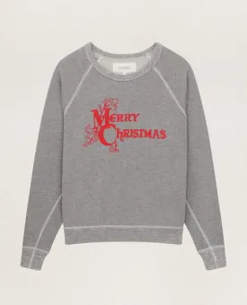 The College Sweatshirt, Varsity Grey W/ Christmas Graphic