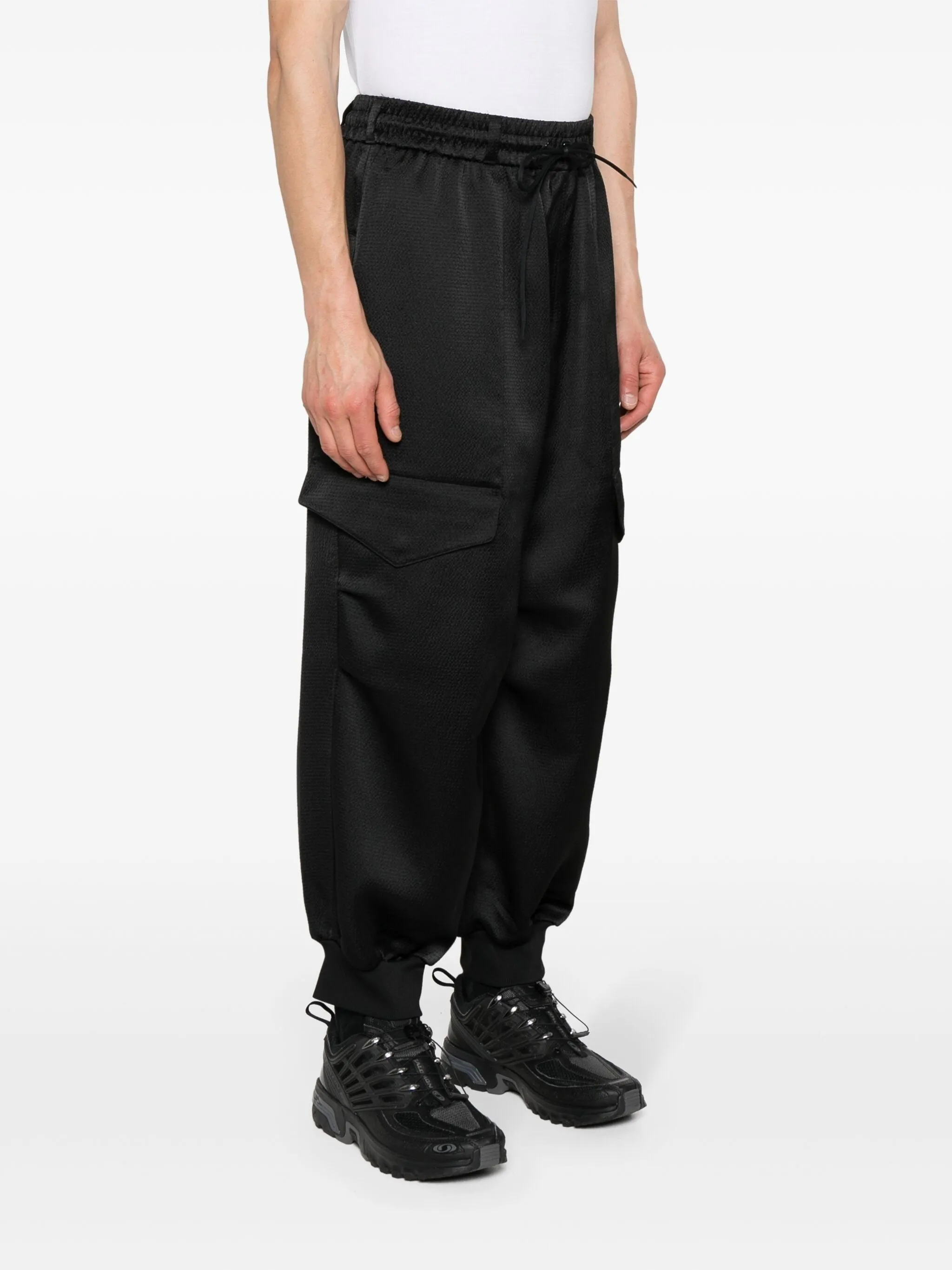 Y-3 TCH SEERSUCKER CARGO TROUSERS